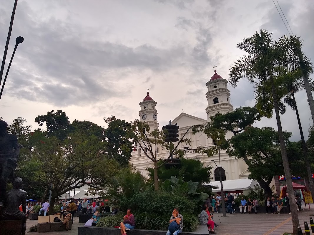 Envigado Main Park with the church and surrounding architecture
