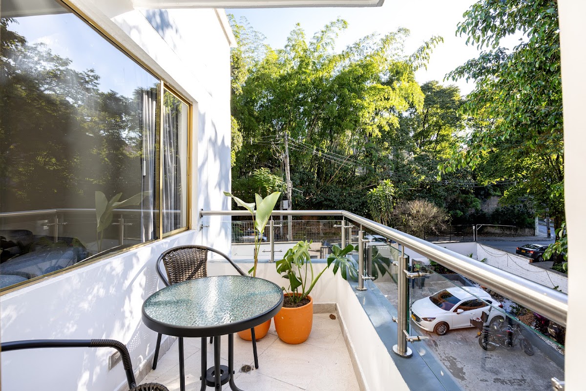 Apartment buildings in El Poblado, Medellín — the most popular neighborhood for foreigners